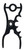 Q-Claw Jump Caddy Pool Cue Bridge Head Large Jump Shot Bullseye - Black