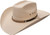 Stetson "Square" Straw Cowboy Hat/Triple Eyelets - Natural - Size 6 5/8