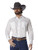 Wrangler Western Men's Long Sleeve Snap Shirt Solid Broadcloth White Small