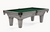 Glenwood 8' Brunswick Billiards Tapered Leg Pool Table - Rustic Grey