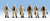 Noch HO Scale Detail Parts - Small White Hat Miners 6-Pack