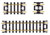Atlas N Scale Code 80 Straight Assortment Model Train Track