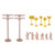 Bachmann HO Scale Accessories 12 Telephone Poles/24 Signs/24 Unpainted Figures
