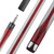 Poison Maelith Pool Cue with Carbon Fiber Shaft - Gray/Red - No Wrap