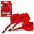 Shot Darts Flight Deck-One Piece Dart Flight and Shaft System- Medium Red