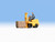 Noch HO Scale Detail Parts - Forklift w/Figure - Assembled - Yellow