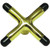 Brass "X" Pool Billiard Cue Stick Bridge Head