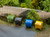Faller HO Scale Scenery Accessory Kit Garbage Bins/Trash Cans Containers 8-Pack
