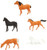 Preiser HO Scale Model Figure/Animals Set Assorted Horses/Foals 5-Pack