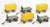 Preiser HO Scale Model Scenery Detail Set Postal/Mail Carts/Storage Bins 6-Pack