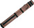 Action Brand AC22 2X2 Oval Hard Vinyl Pool/Billiard Cue Case - Textured Brown
