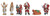 Walthers SceneMaster HO Scale People/Figures Christmas Figures/Santa (6-Pk)