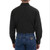 Wrangler Western Men's Long Sleeve Snap Shirt Solid Broadcloth Black XL