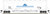 Atlas HO Scale Pressureaide Centerflow Hopper OMYA/ACFX #51066 (White/Blue)
