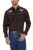 ELY Men's Long Sleeve Black w/Embroidered Bull Skulls Western Shirt