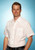 ELY Men's Short Sleeve White Western Shirt