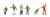 Walthers SceneMaster HO Scale Figures/People Loading Crew Workers (6-Pk)