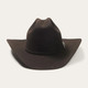 Stetson 6X Skyline Chocolate Felt Cowboy Western Hat - Size 7 1/4