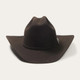 Stetson 6X Skyline Chocolate Felt Cowboy Western Hat - Size 7 1/8