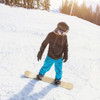 Winter Sports Snowboarding Sledding Skiing Board with Adjustable Foot Straps - Color: Natural