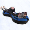 80 Inch 2-Person Inflatable Snow Sled for Kids and Adults-Blue - Color: Blue