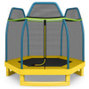 7 Feet Kids Recreational Bounce Jumper Trampoline-Yellow - Color: Yellow