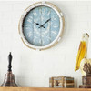 17-inch Nautical Blue Vintage Style Wall Clock