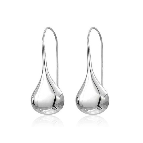 Intensity Tear Drop Hook Earrings Solid 925 Sterling Silver F369-10057115600