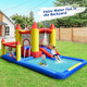 Inflatable Water Slide Castle Kids Bounce House with 480W Blower - Color: Multicolor