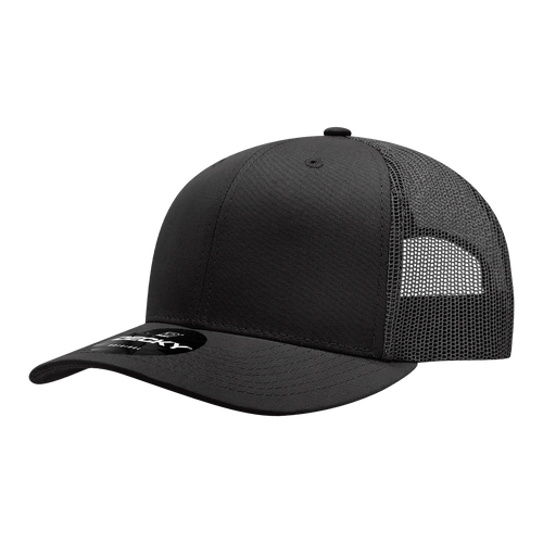 Decky 6021 Blank Trucker Baseball Cap (Black)