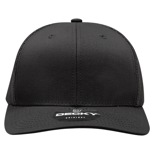 Decky 6021 Blank Trucker Baseball Cap (Black)