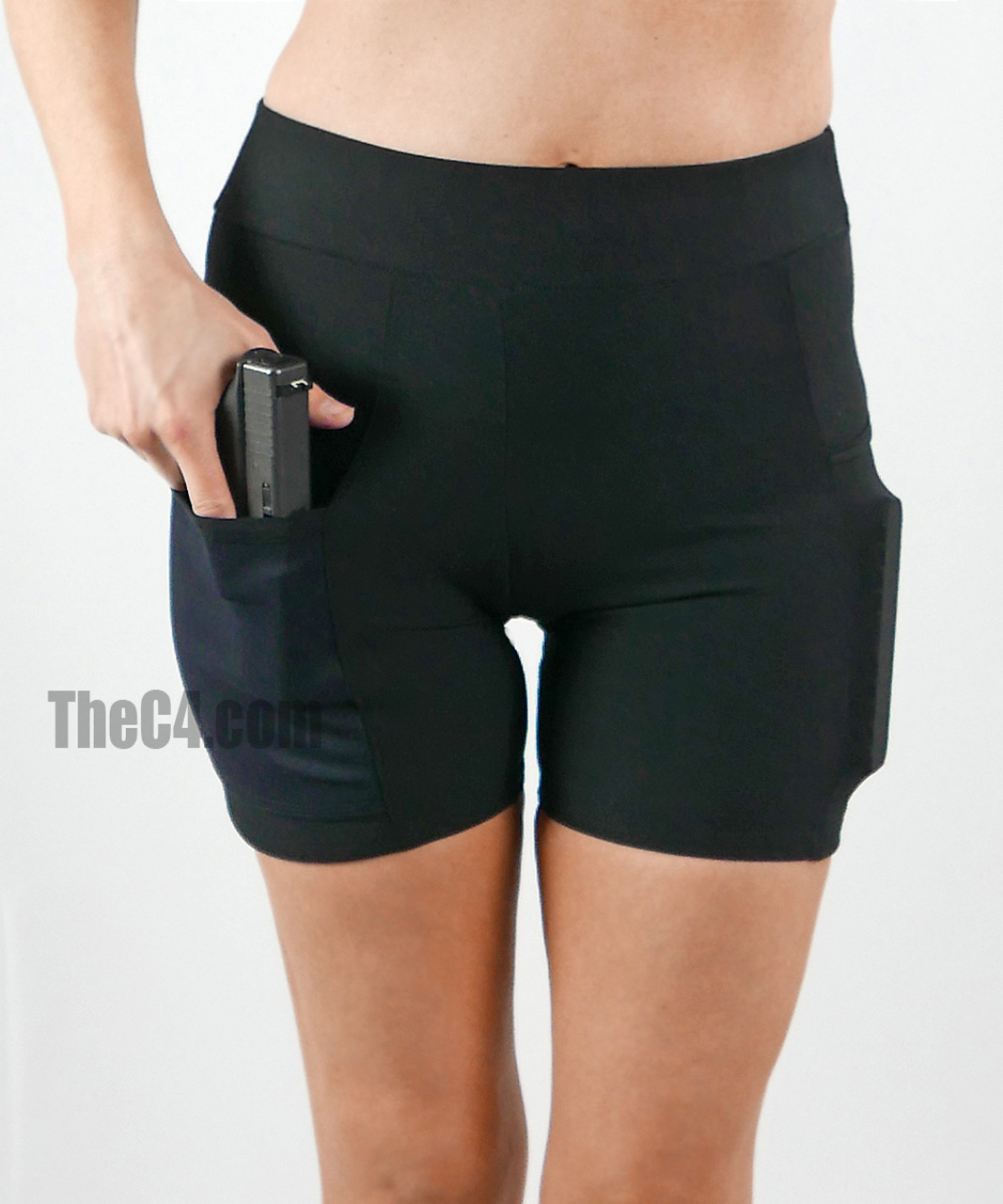 Concealed Carry Shorts - Nude Outer-Thigh Holstering