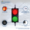 8 Inch Diameter Lens LED Stop-Go Loading Dock Traffic Light, 2 Color (Ready to Wire)