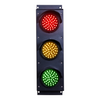 4 Inch Diameter Lens LED Traffic Light Signal, 3 Color, 110/220VAC (Ready To Wire) 