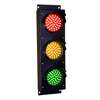 4 Inch Diameter Lens LED Traffic Light Signal, 3 Color, DC12/24  (Ready To Wire)