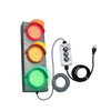 4 Inch Diameter Lens LED Traffic Light Signal, 3 Color, 10 Foot, High Flex Cable, 3 Position Switch Switchbox (Plug and Play)