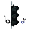 8 Inch Diameter Lens LED Traffic Light Signal - 3 Color, 3 Lights, Wireless Keyfob (Plug And Play)
