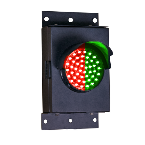 4 Inch Diameter 2-in-1 Lens LED Stop-Go Loading Dock Traffic Light, 2 Color, 110/220VAC (Ready to Wire)