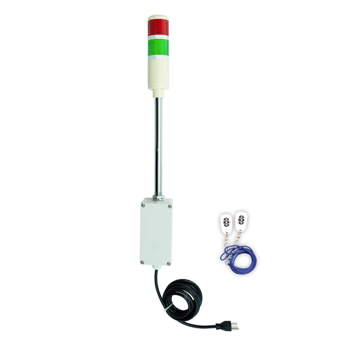  LED Andon Tower Light | 2 Stack Light: Red Green | 110V | Wireless Control 