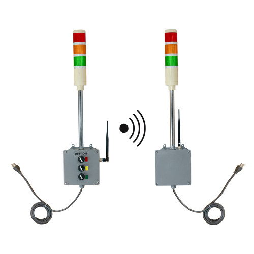 Wireless Andon Tower Lights Transmitter and Receiver Bundle, 700ft Range