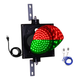 8 Inch Diameter Lens LED Traffic Light Signal, 2 in 1, Wireless Keyfob Control and 8 Foot Power Cord, RED/GREEN (Plug and Play) 