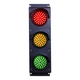 4 Inch Diameter Lens LED Traffic Light Signal, 3 Color, DC12/24  (Ready To Wire)