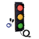  4 Inch Diameter Lens LED Traffic Light Signal, 3 Color, Wireless Keyfob Controller. (Plug And Play)