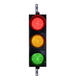 8 Inch Diameter Lens LED Traffic Light Signal, 3 Color, 12/24VDC, (Ready To Wire)