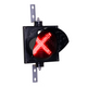 8 Inch Diameter LED Traffic Light Signal 2 IN 1 RED X /GREEN ARROW, 110/220VAC (Ready to Wire)