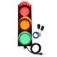 8 Inch Diameter Lens LED Traffic Light Signal - 3 Color, 3 Lights, Wireless Keyfob (Plug And Play)