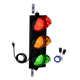 8 Inch Diameter Lens LED Traffic Light Signal - 3 Color, 3 Lights, Wireless Keyfob (Plug And Play)