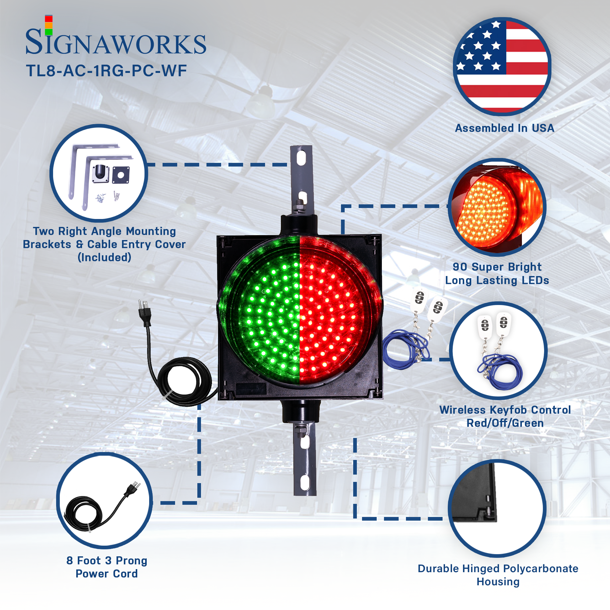 8inch Red Yellow Green Semaforo Led Traffic Light Module