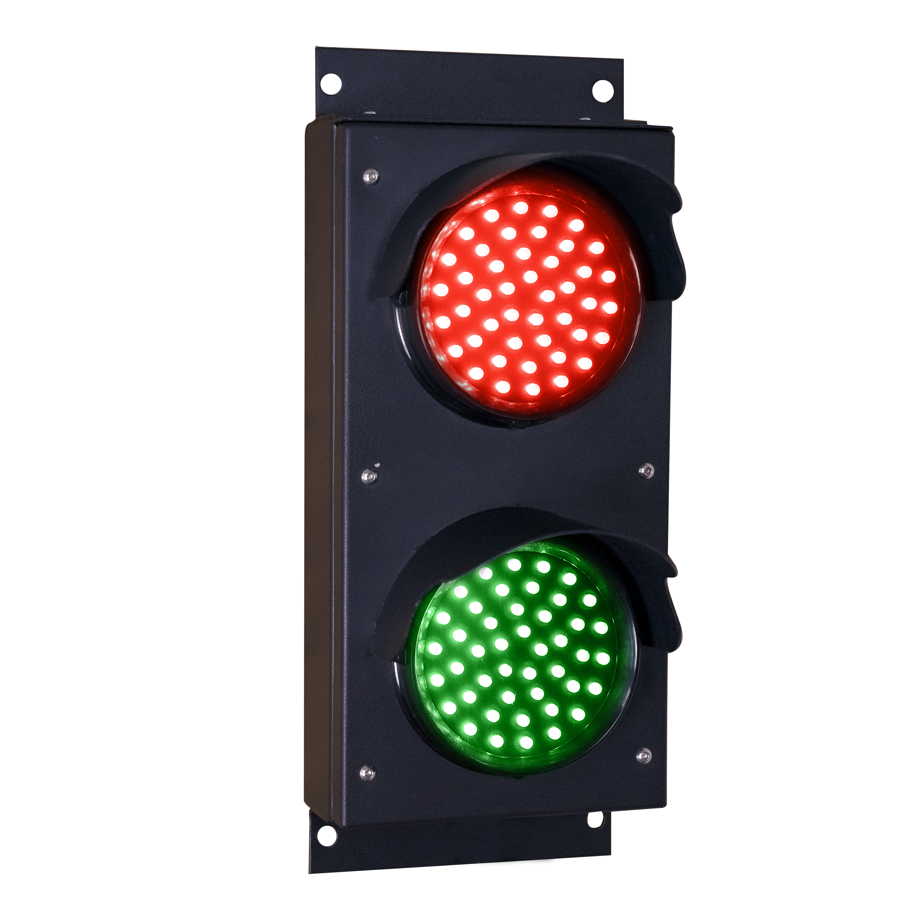 4 Inch Diameter Lens LED Stop-Go Loading Dock Traffic Light, 2 Color,  12-24VDC (Ready To Wire)