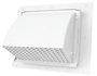 Heavy Duty Plastic Wall Cap 04" with Damper & Screen UV RESISTANT WHITE 25/CASE WC401S